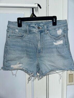 Old Navy Light Wash Distressed Denim Cutoff Shorts